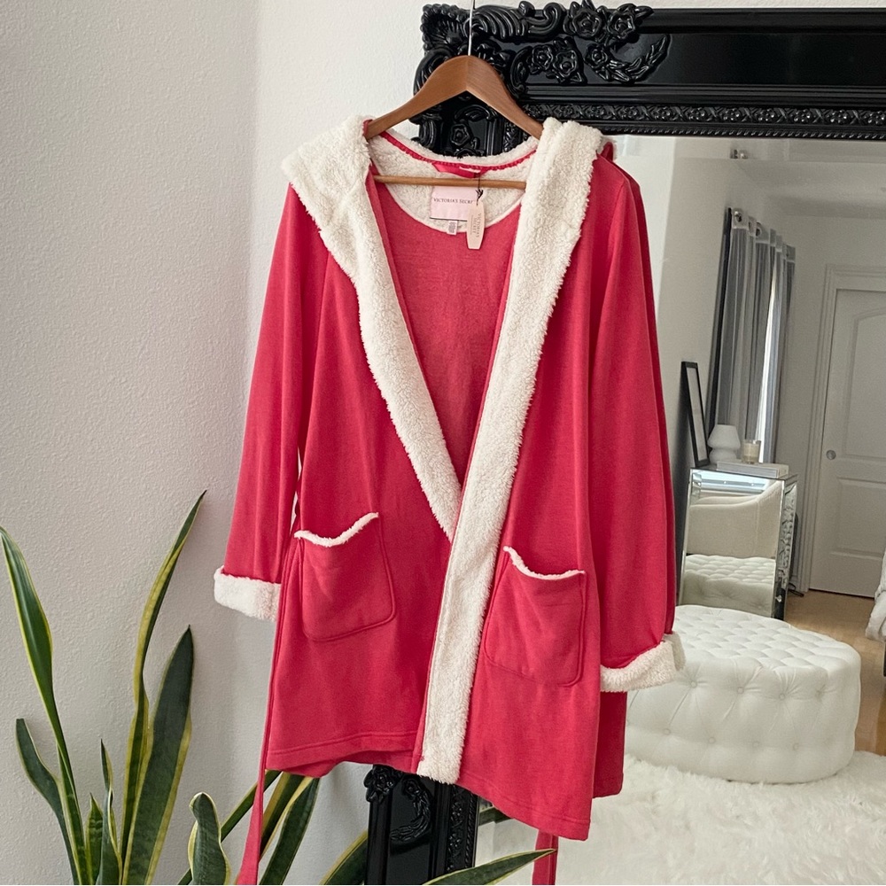 Victoria’s Secret | Women’s Santa Sherpa Lined Fleece Christmas Robe